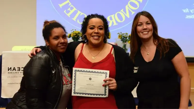 Inductees at the Delta-Alpha-Pi Ceremony